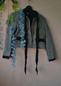 Zara Tweed Cropped Jacket