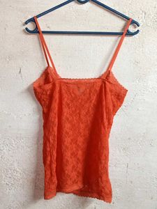 BERSHKA See-through Fashion Lace Top