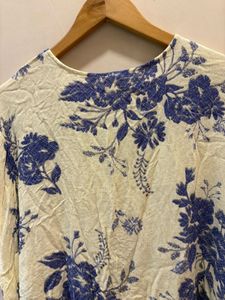 Beautiful Floral Tie-Front Top