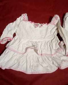 Baby Girl Stylish Frock Dress With Bottom