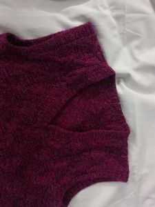 Burgundy Knit Vest