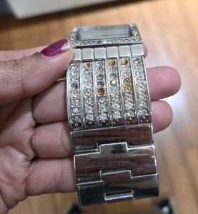 Sparkling Rhinestone Bangle Watch
