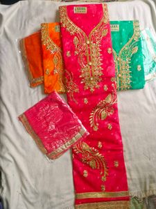 3 Set Embroidered Kurta Material
