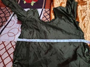 Green &amp; Gold Kurta Set