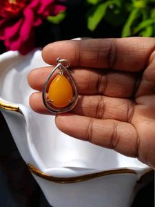 Yellow Aventurine Drop Crystal Pendant