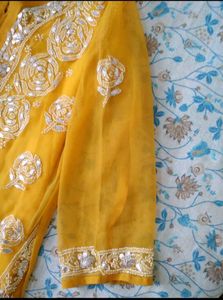 Yellow Embroidered Kurti