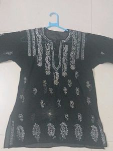 Combo Of Black Short Tunic N Sling Bag