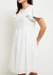 White Schiffli Dress
