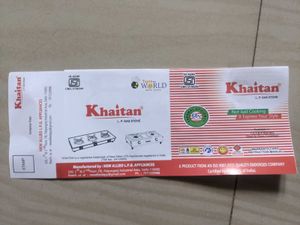 Khaitan 1 Burner Stove (Black Tough Glass Covered)