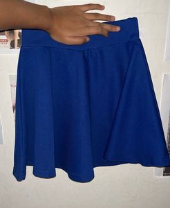 Blue Skater Skirt