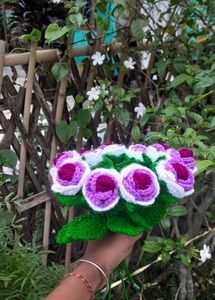 Crochet Tricolour Rose 🌹