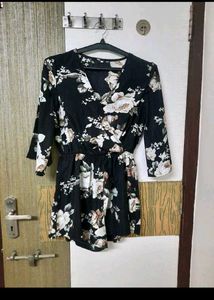 Floral Print Wrap Dress