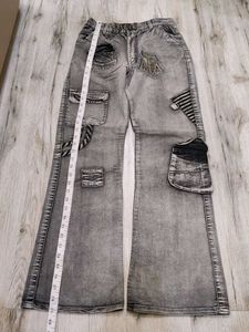 Sc9537 Sabrin Cargo Bootcut Jeans Waist 26