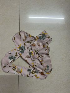 Floral Print Dress with Belt