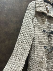 Cozy Knit Toggle long Cardigan free size upto3xl