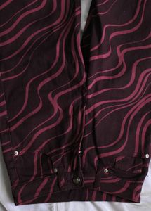 H&amp;M Wavy Print Wide Leg Pants