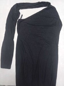 Shein Black One Shoulder Sleeve Wrap