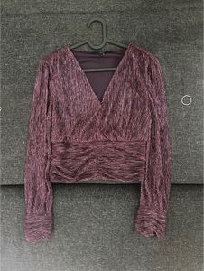 Sparkly Plum Long Sleeve Top