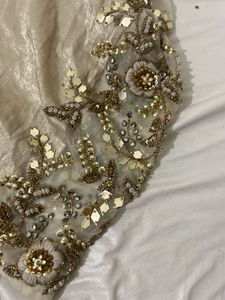 V-neck Floral SleeveEmbroidered Kaftan Dress