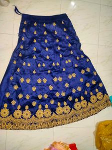 Lehanga Choli With Red And Blue Combination