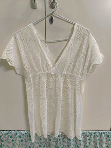 Beach & Party Wear V Neck Net Top