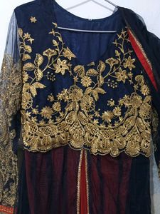 Anarkali With Net Dupatta
