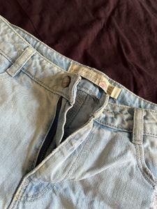 Distressed Denim Cut-Off Shorts