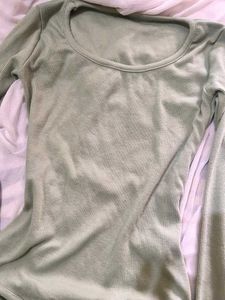 Green And Black Long Sleeve Bodysuit Combo