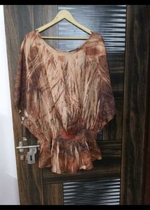 Boho Brown Print Top