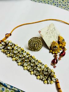 Jewelry Set: Necklace, Earrings &amp; Ring