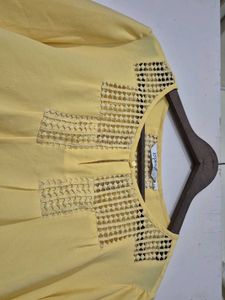 Yellow Office Wear Top