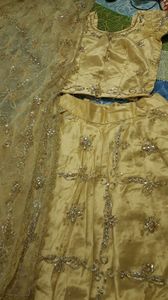 Heavy Golden Lehenga Pure