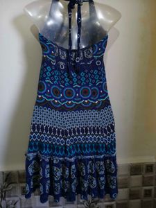 Blue Patterned Sundress for Medium/ Large Size