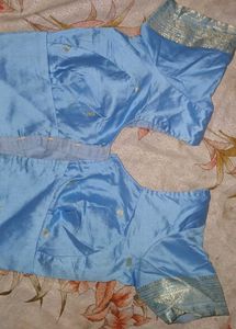 Sky Blue Saree Blouse