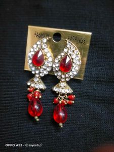 1 Pair Top Earring And 3 Normal Earrings