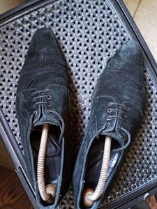 Genuine Suede Leather Derby Shoes