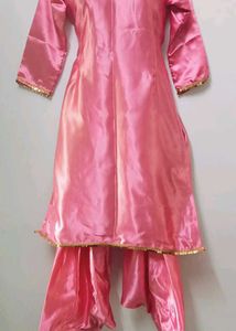 Satin Salwar Suit Pink