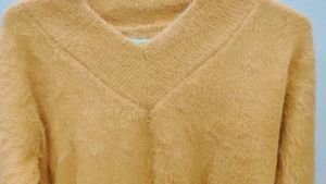 Ballon Sleeves Fur Top