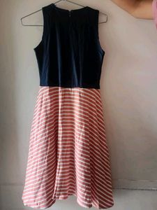 Striped Fit &amp; Flare Dress