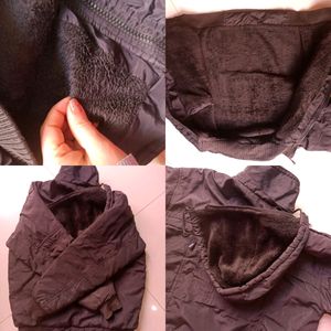 Men&#39;s Solid Black Regular Jacket