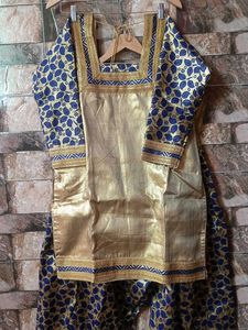 Rich Gold &amp; Navy Blue Wedding Suit