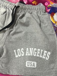 LIGHT GREY WOMENS PRINTED SHORTS