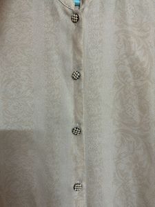 AWON Beige Floral Button-Down Top