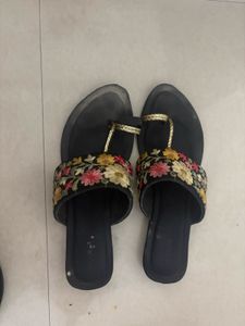 Floral Embroidered Flats