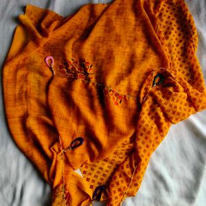 Printed Yellow Scarf