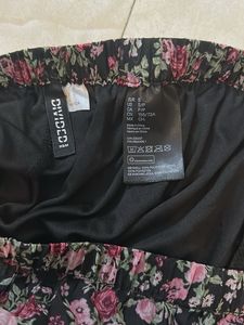 H&amp;M Floral Chiffon Skirt