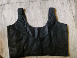Black Sleeveless Sparkly Blouse
