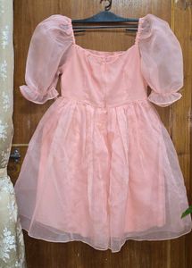 Pink Puff Sleeve Dress