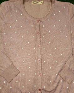 Stylish Pink Cardigan Sweater