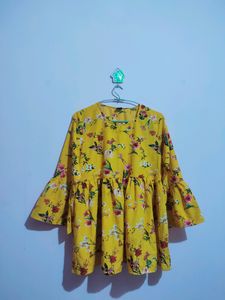 Printed Yellow Top Women